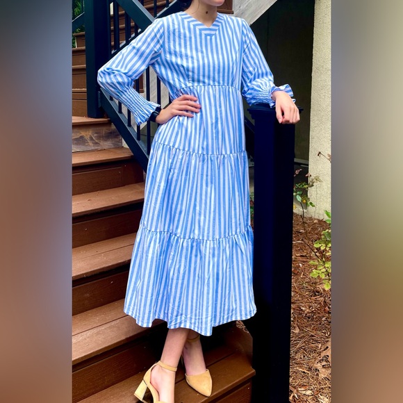 Dainty Jewells Blue and White Striped Dress - Picture 1 of 4